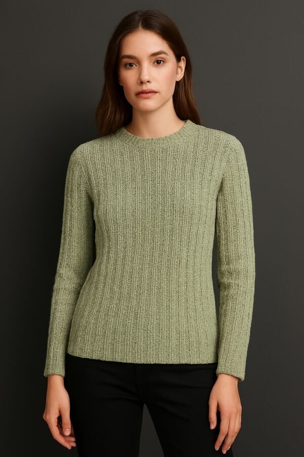 WINEBERRY Women Full Sleeve knit Sweatshirt 100 % Chenille knit