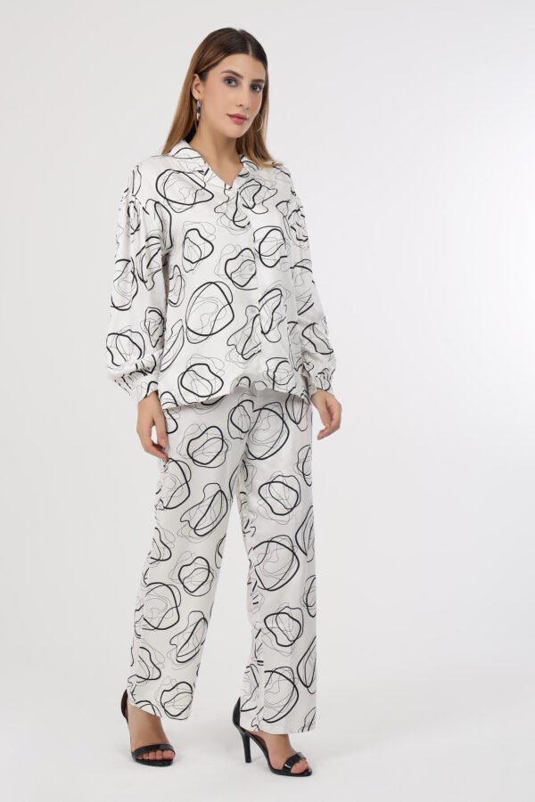 Wineberry Women’s White Co-Ord Set – Comfortable 100% Cotton Rayon