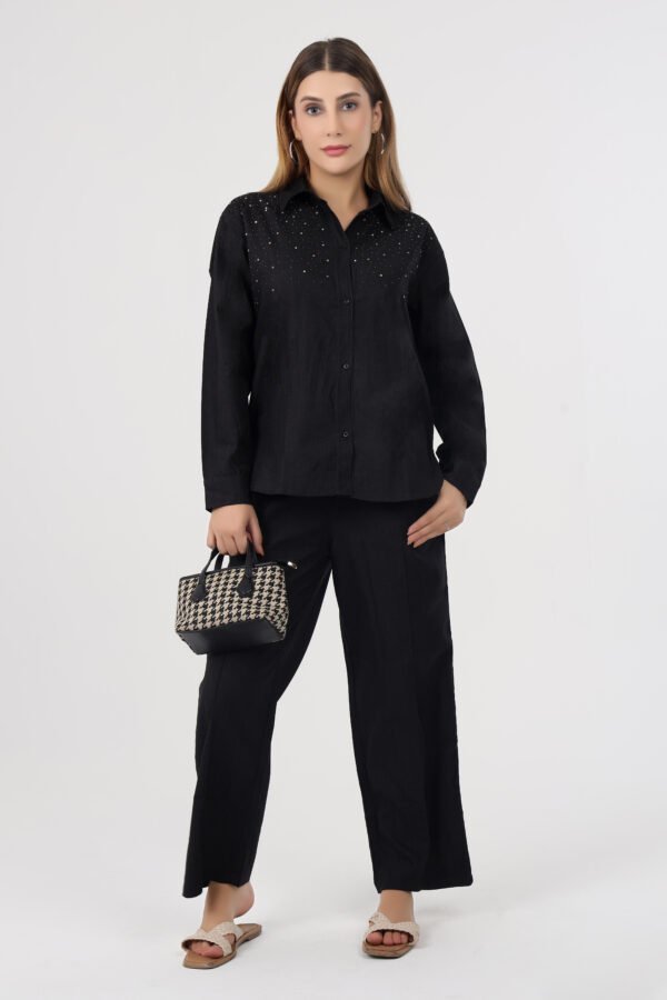 Wineberry Women’s Black Co-Ord Set – Comfortable 100% Lycra