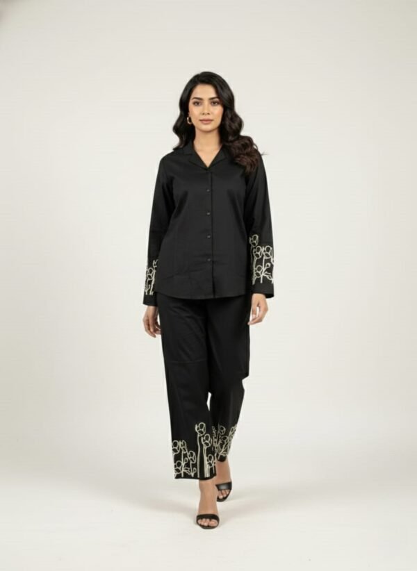 WINEBERRY Women's Stylish with our elegant Women Cord Set Viscose Slub Lycra fabric